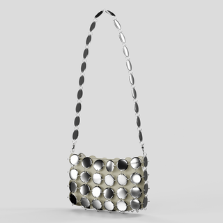 Acciaio Bag 58 |  Silver Shell, Silver Pouch, Silver Long Handle.